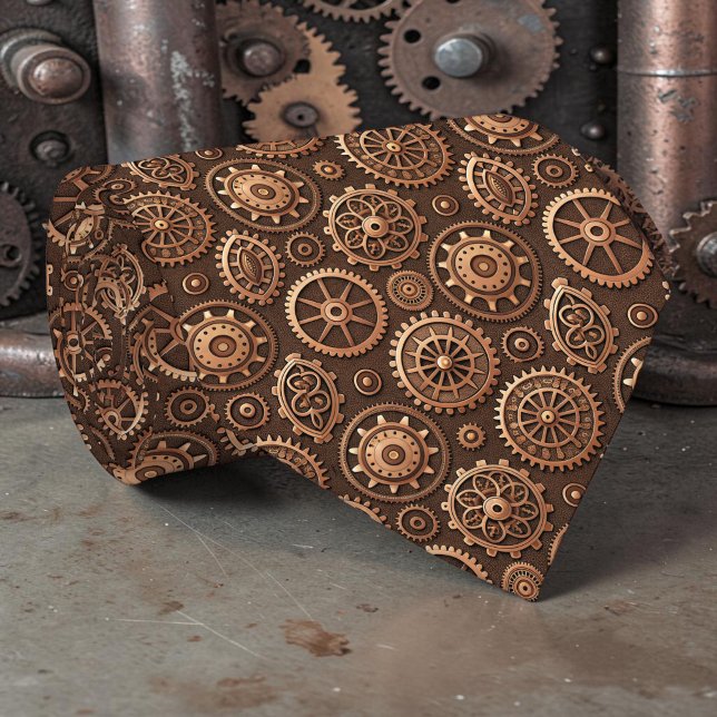 Gravata Steampunk Gears Custom Necktie Tie (Criador carregado)