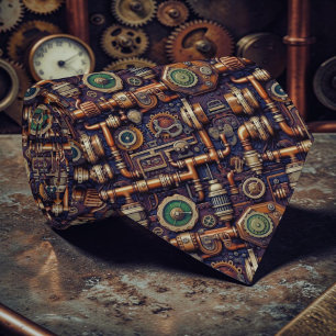 Gravata Steampunk Industrial Personalizada
