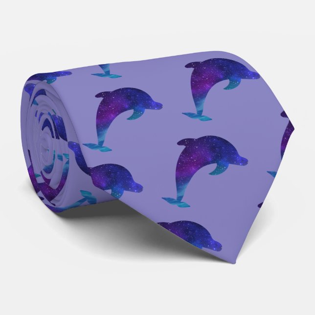 Gravata Sterne Galaxis Delphin Stars Galaxy Dolphin (Rolled)