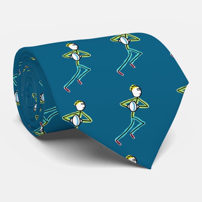 Gravata Stickman de Rugby (Rolled)