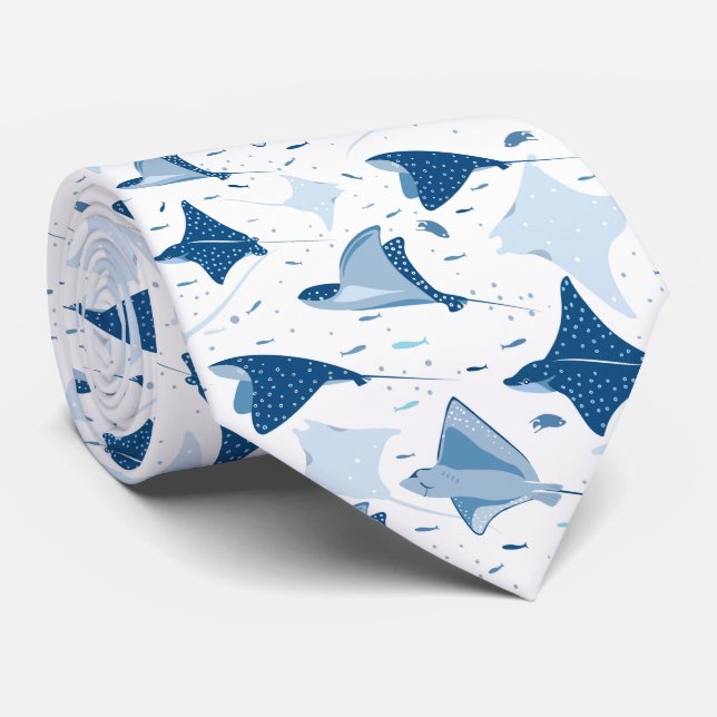 Gravata Sting ray manta ray fish pattern (Rolled)