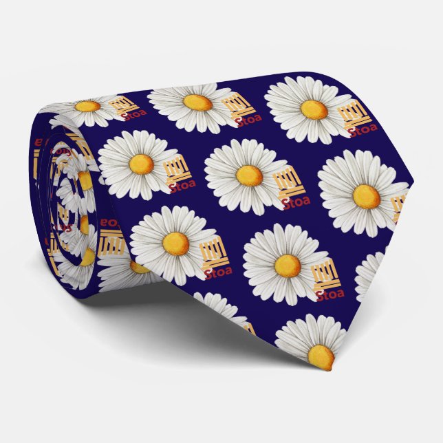 Gravata Stoa Daisy Marinho Necktie (Rolled)
