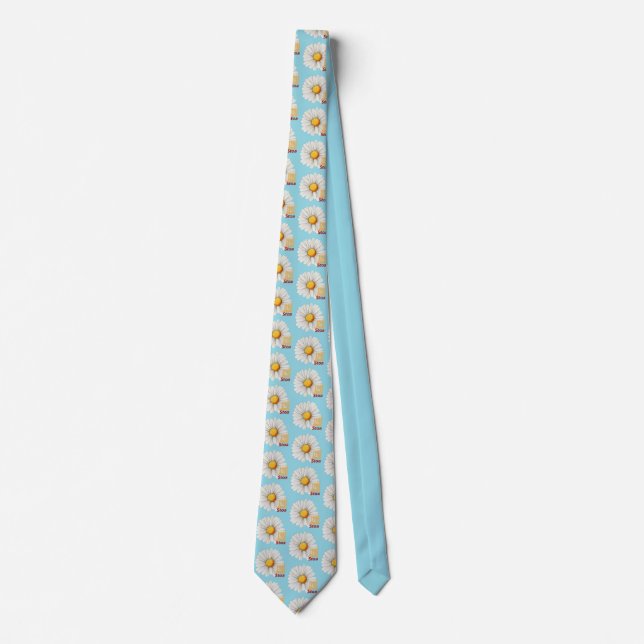 Gravata Stoa Light Blue Daisy Necktie (Frente)