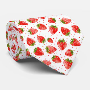 Gravata Strawberry Berry Sweet Pattern