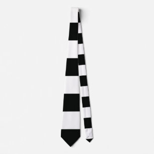 Gravata Striped (Preto e Branco) Horizontal) Personalizá