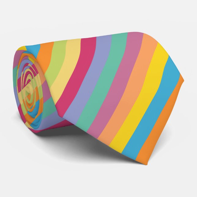 Gravata Stripes Diagonais do Springtime Livres (Rolled)