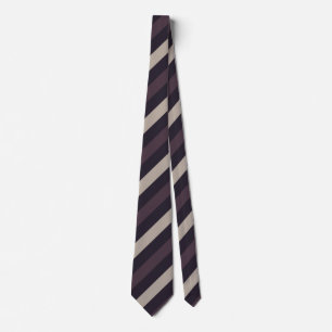 Gravata Stripes em roxo profundo, castanho escuro e bege