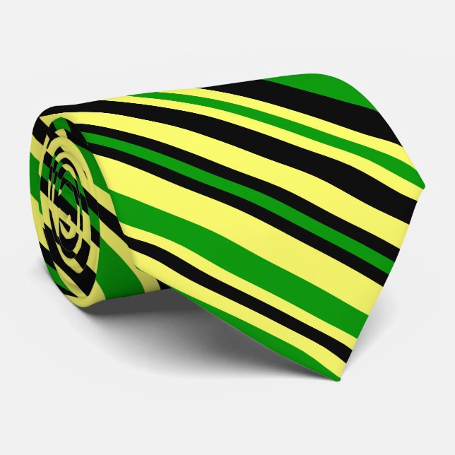 Gravata Stripes inspiradas na Jamaica (Rolled)