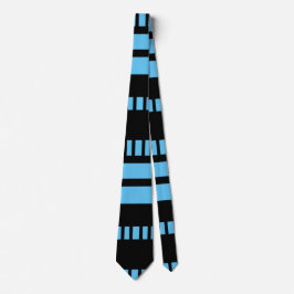 Gravata Stripes.Preto Branco 01 L Azul BG
