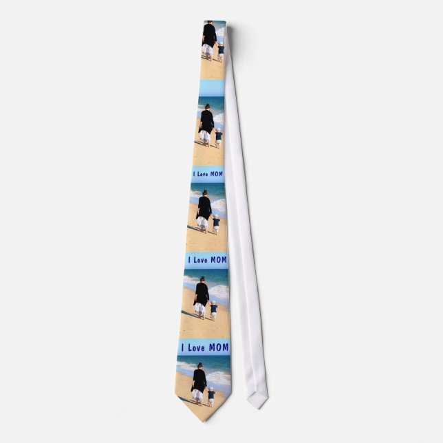 Gravata Sua mãe Photo Neck Tie e Text Personalised Gift (Frente)
