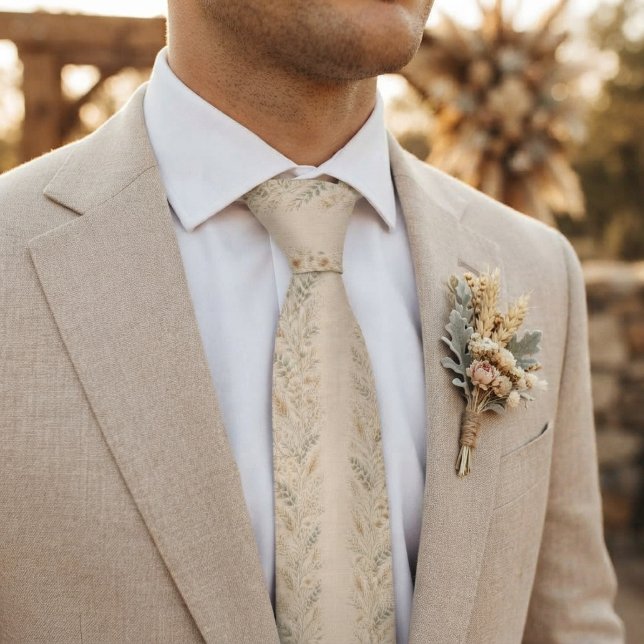 Gravata Suave Floral Boho (Criador carregado)