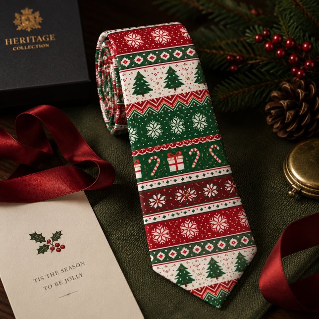 Gravata Suéter de Natal Feio Fair Isle (Criador carregado)