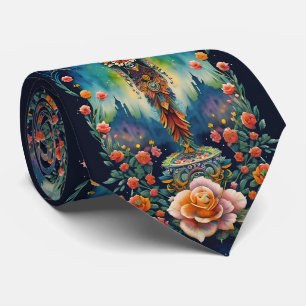 Gravata Sugar Skull Art - Dia de los Muertos