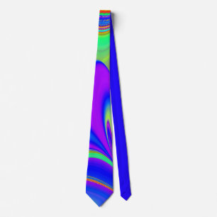 Gravata Summersense, Abstrato 3D Rainbowart