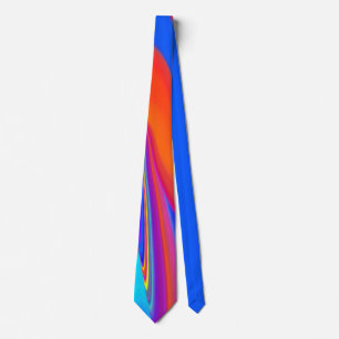 Gravata Summersense, Abstrato 3D Rainbowart