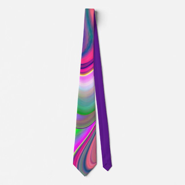 Gravata Summersense, Abstrato 3D Rainbowart (Frente)