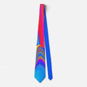 Gravata Summersense, Abstrato 3D Rainbowart