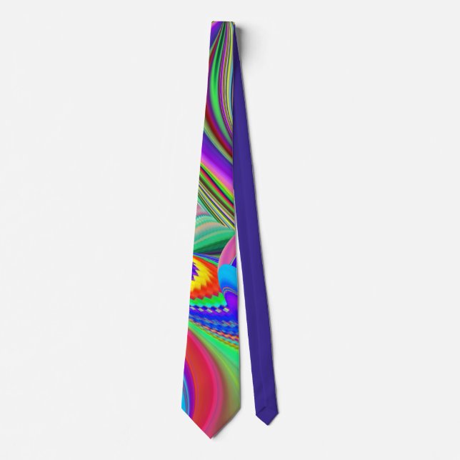 Gravata Summersense, Abstrato 3D Rainbowart (Frente)