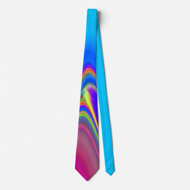 Gravata Summersense, Abstrato 3D Rainbowart (Frente)