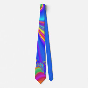 Gravata Summersense, Abstrato 3D Rainbowart
