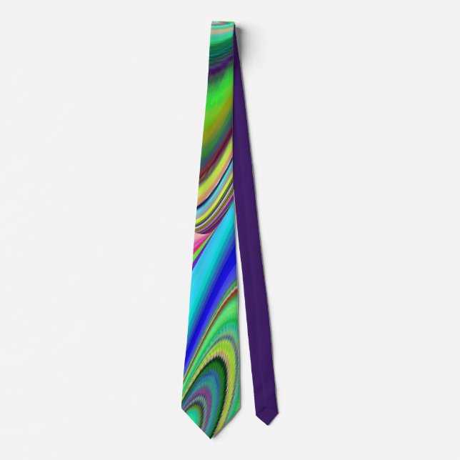Gravata Summersense, Abstrato 3D Rainbowart (Frente)