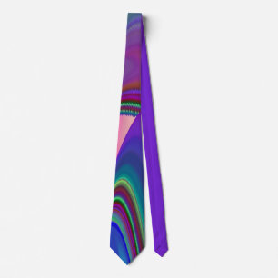 Gravata Summersense, Abstrato 3D Rainbowart
