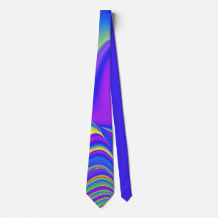 Gravata Summersense, Abstrato 3D Rainbowart
