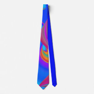 Gravata Summersense, Abstrato 3D Rainbowart