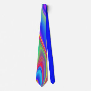 Gravata Summersense, Abstrato 3D Rainbowart