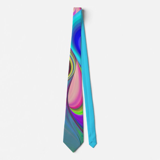 Gravata Summersense, Abstrato 3D Rainbowart (Frente)