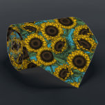 Gravata Sunflower field<br><div class="desc">Hand -drawn vector pattern with sunflowers</div>