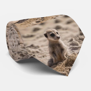 Gravata "Sunny Days: Baby Meerkat's Beach Adventure"