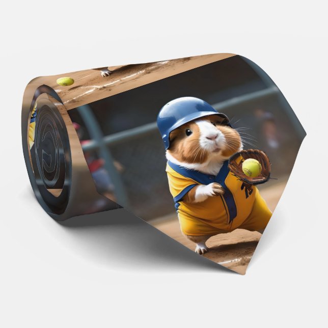 Gravata Superstar do Softball: O Grande Jogo do Porco da G (Rolled)