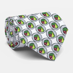 Gravata Sushi California Roll Comida Japonesa Foodie Tie