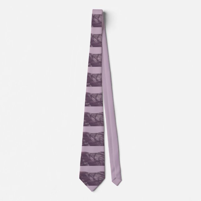 Gravata Sussurros do amanhecer: Lavanda Mist Silk Tie (Frente)
