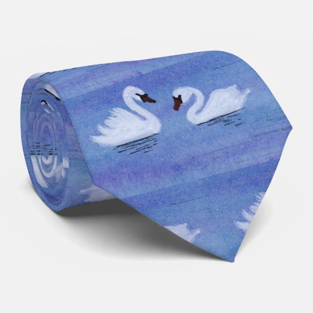 Gravata Swans Neck Tie (Rolled)