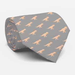 Gravata T-Rex Tyranosaurus King Dinossaur Elegante Beige