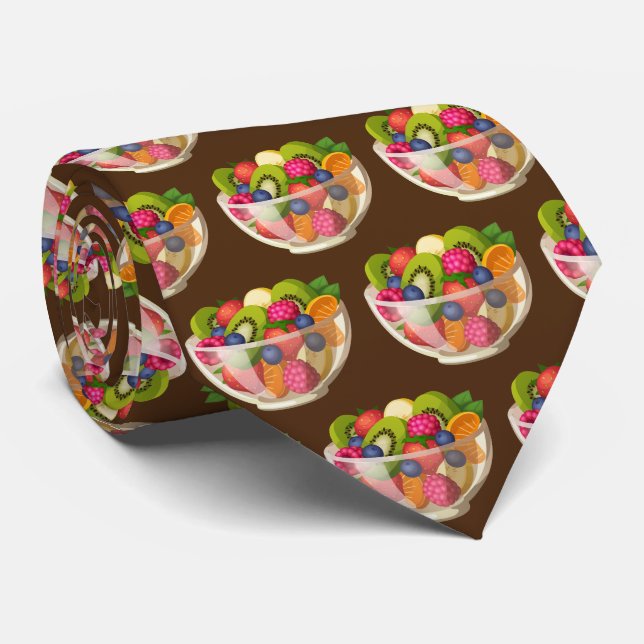 Gravata Taça de fruta mista, de cor branca (Rolled)
