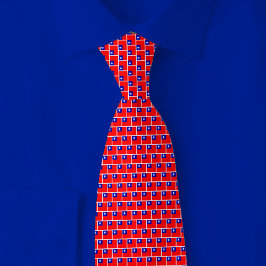 Gravata Taiwan Flag Brick Pattern