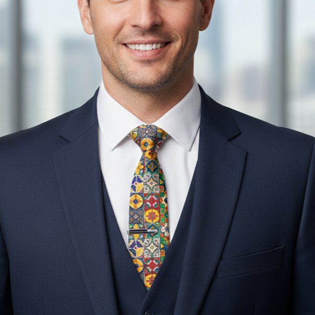 Gravata Talavera Espanhol México azulejos Coloridos (Criador carregado)