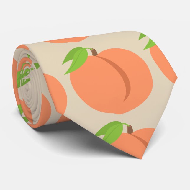 Gravata Tan Southern Peach Emoji Tie (Rolled)