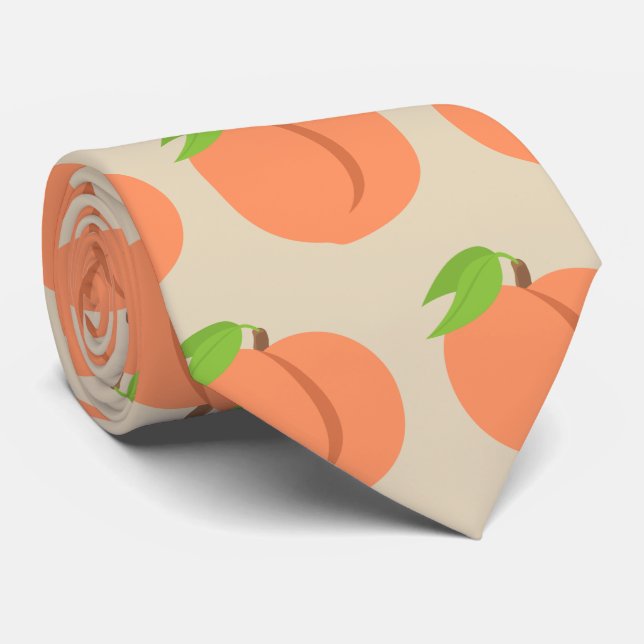 Gravata Tan Southern Peach Emoji Tie 2 (Rolled)
