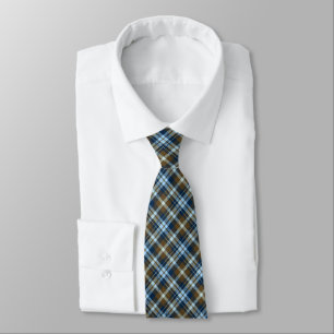 Gravata Tartan Check Xadrez - Castanho e Marinho