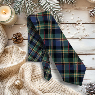 Gravata Tartan de Natal Tijolo Azul Verde ID1141B