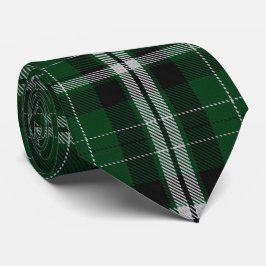 Gravata Tartan Flannel Xadrez grande preto verde