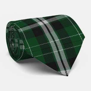 Gravata Tartan Flannel Xadrez grande preto verde