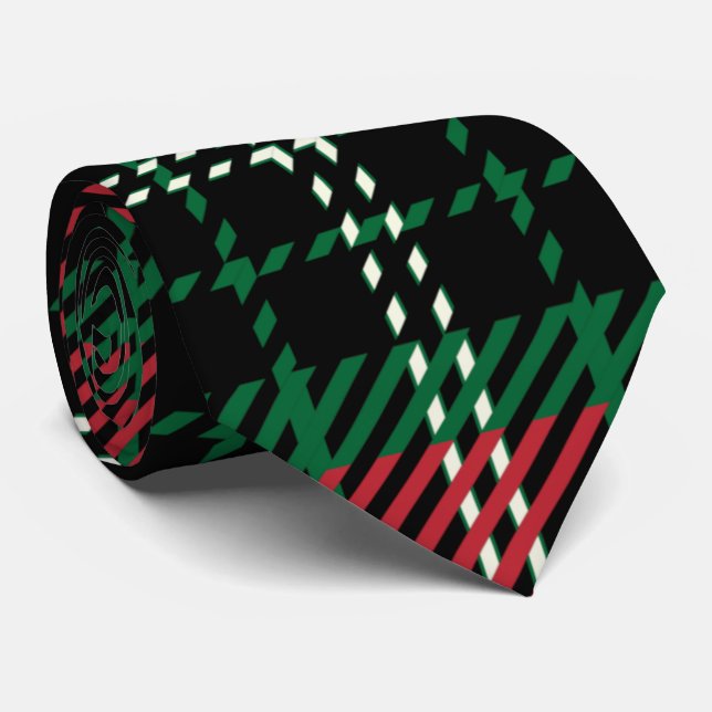Gravata Tartan Verde e Vermelho (Rolled)