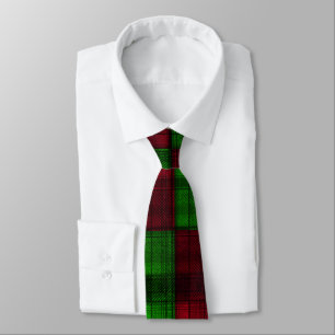 Gravata Tartan vermelho e verde de Natal.