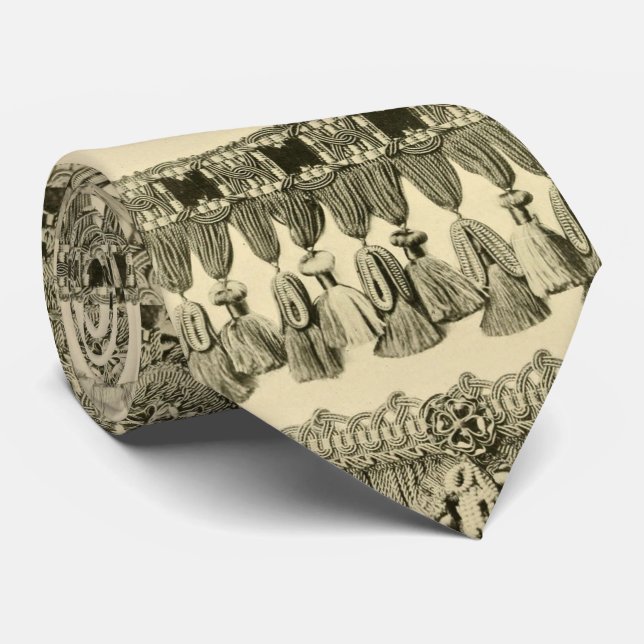 Gravata Tassel antigo e padrão tribal de rendas (Rolled)