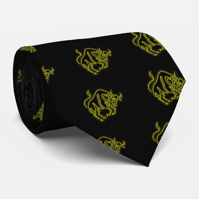 Gravata Taurus brilhante (Rolled)